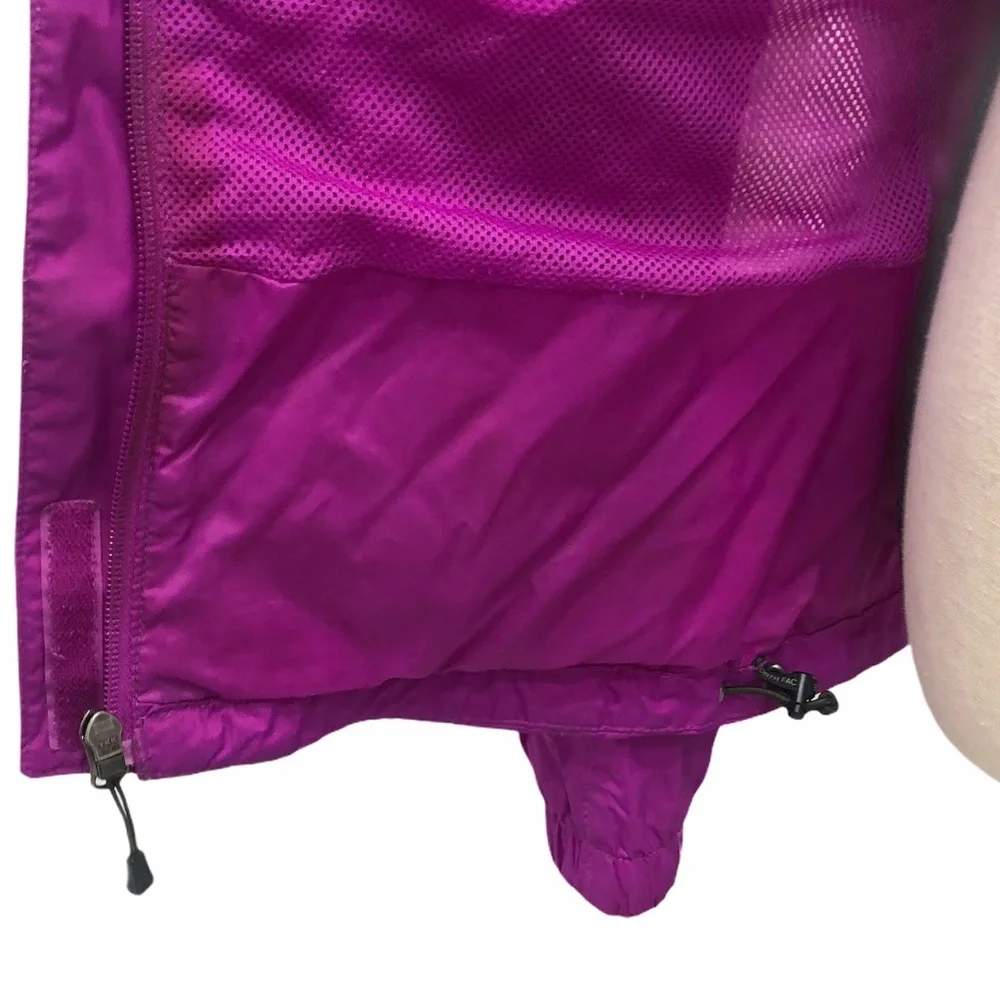 THE NORTH FACE BRIGHT PINK HYVENT RAIN JACKET WITH HOOD